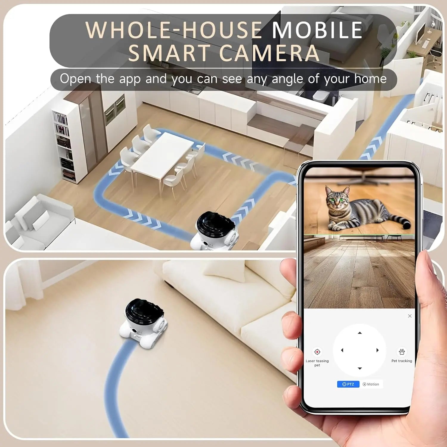 1080P Animal Surveillance Camera with Two-Way Audio and Night Vision