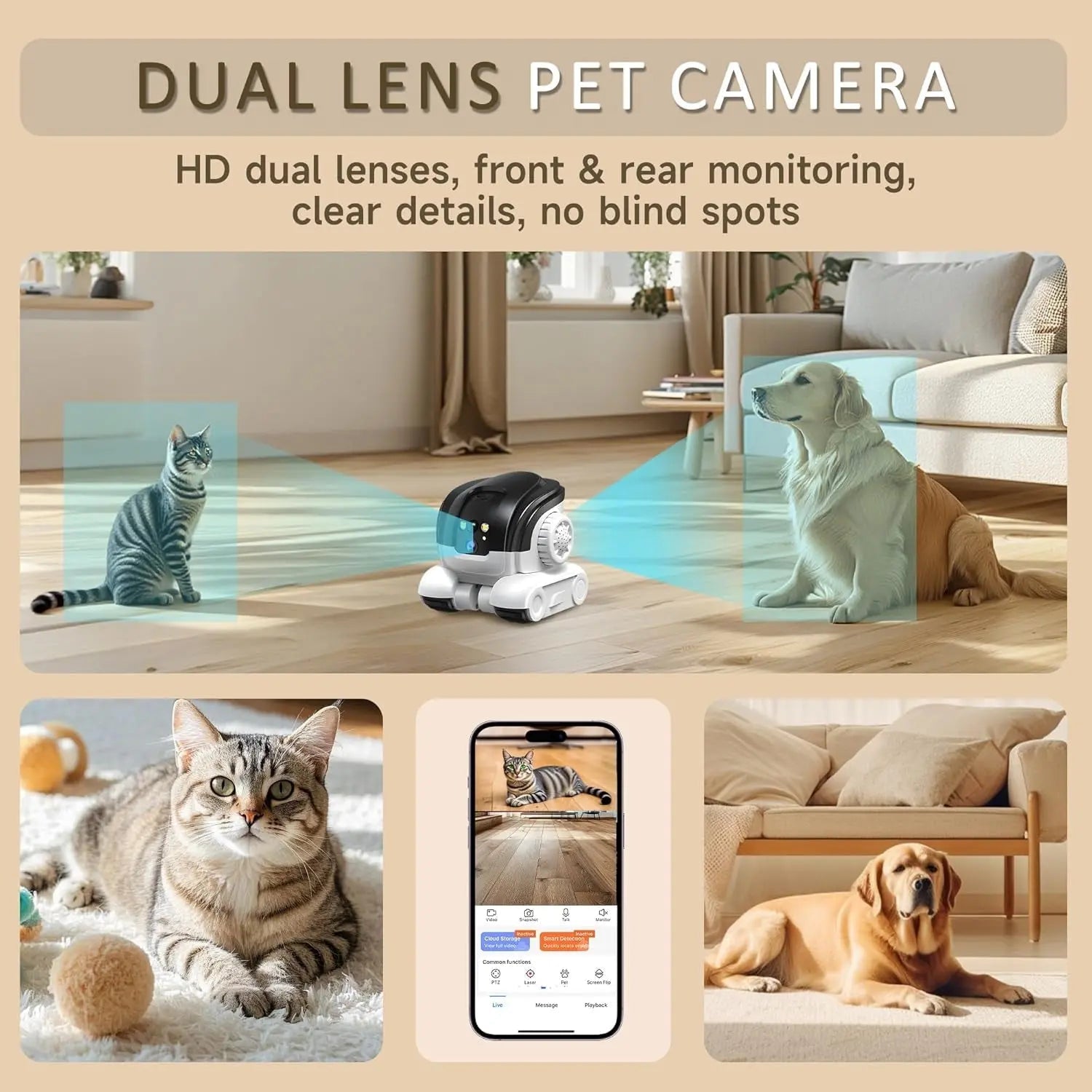 1080P Animal Surveillance Camera with Two-Way Audio and Night Vision