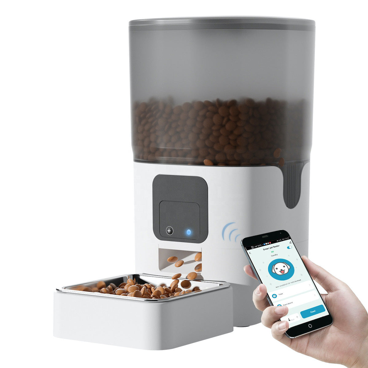 Smart Pet Feeder with 6L Capacity – App Control & Alexa Compatible, BPA-Free Stainless Steel Tray