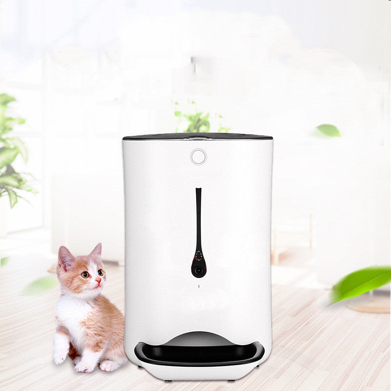 Automatic Pet Feeder with 6L Capacity and Video Monitoring for Cats and Dogs