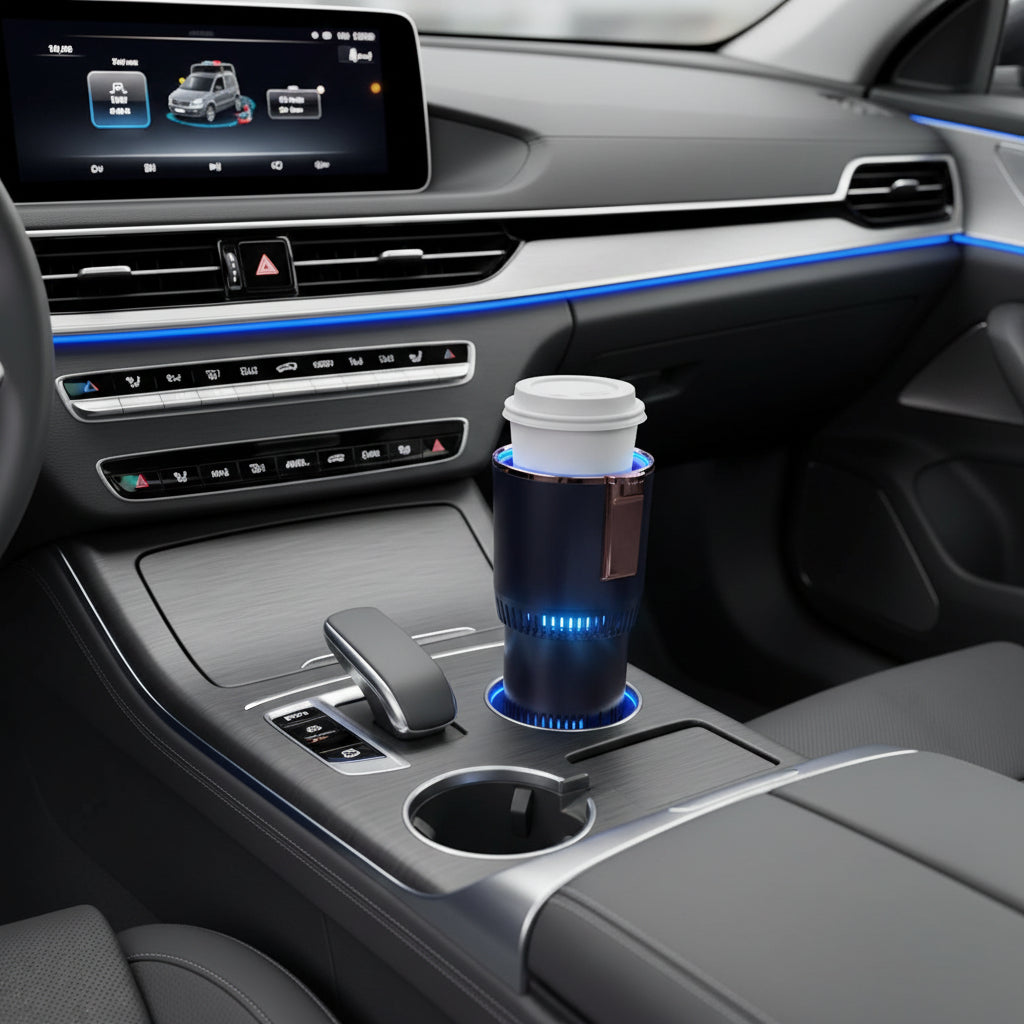 Portable Heated Beverage Cup with Dual Temperature Control for Travel