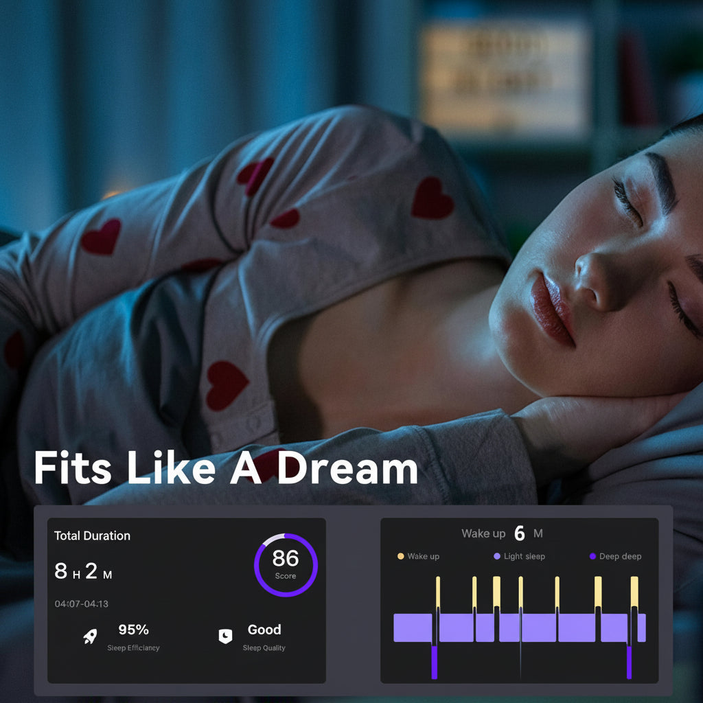 All-Day Health Tracker Ring with Sleep Analysis and Fitness Metrics