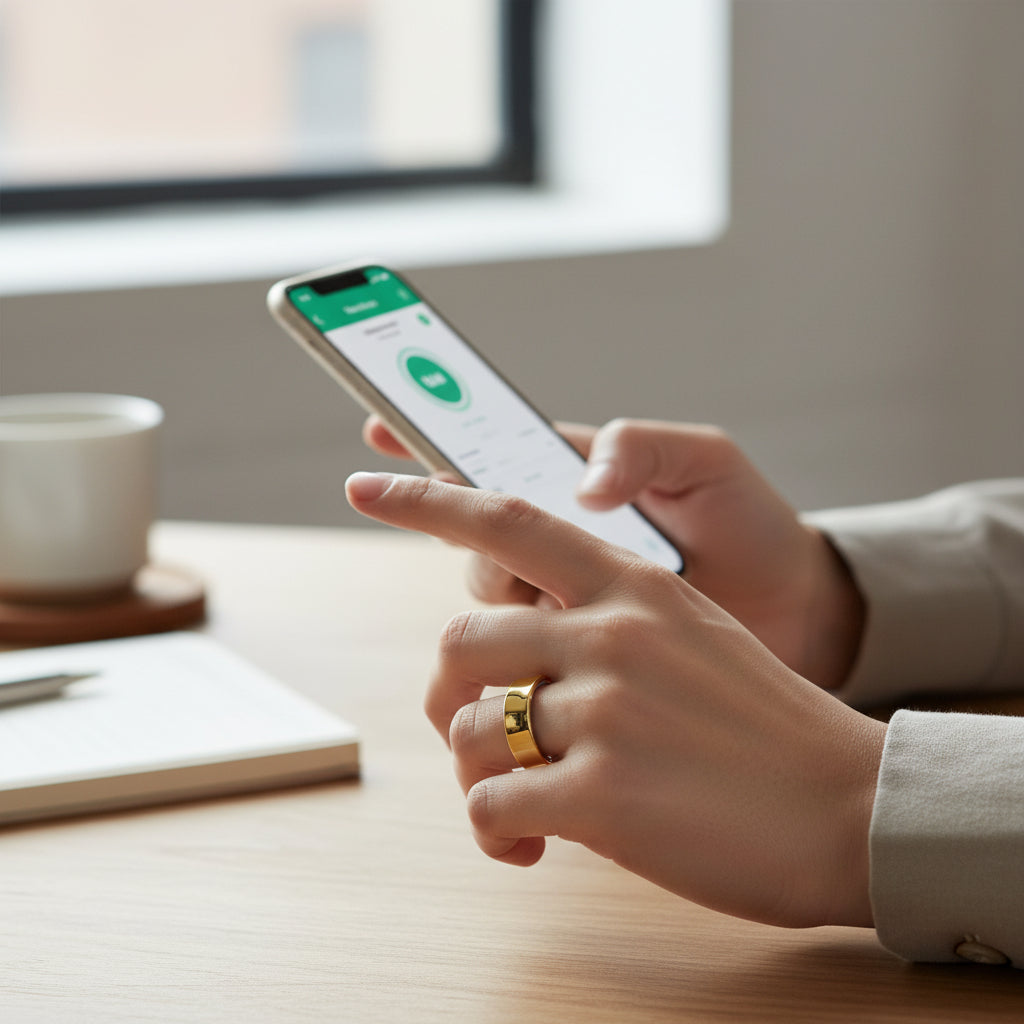 All-Day Health Tracker Ring with Sleep Analysis and Fitness Metrics