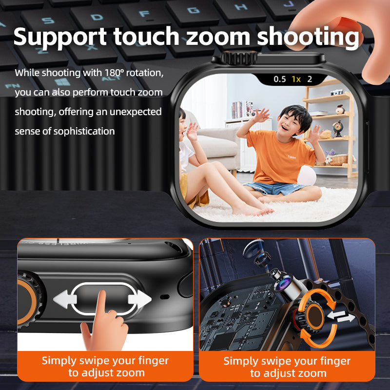 4G LTE Touchscreen Smartwatch with Rotating Camera & Extended Battery – Fitness Tracker for Everyday Use
