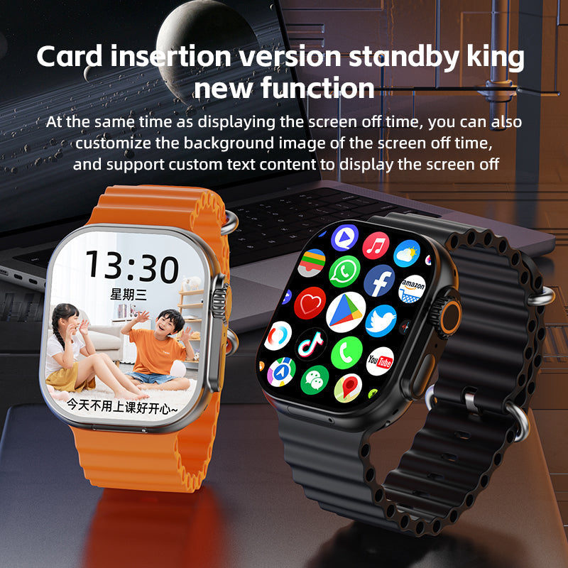 4G LTE Touchscreen Smartwatch with Rotating Camera & Extended Battery – Fitness Tracker for Everyday Use