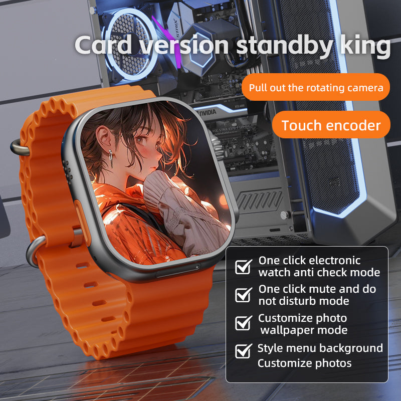 4G LTE Touchscreen Smartwatch with Rotating Camera & Extended Battery – Fitness Tracker for Everyday Use