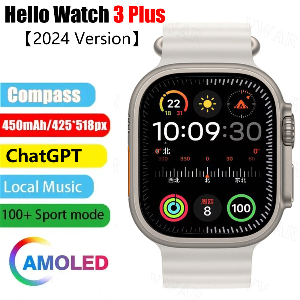 Health Monitoring Smartwatch with AMOLED Screen & 173 Sports Modes