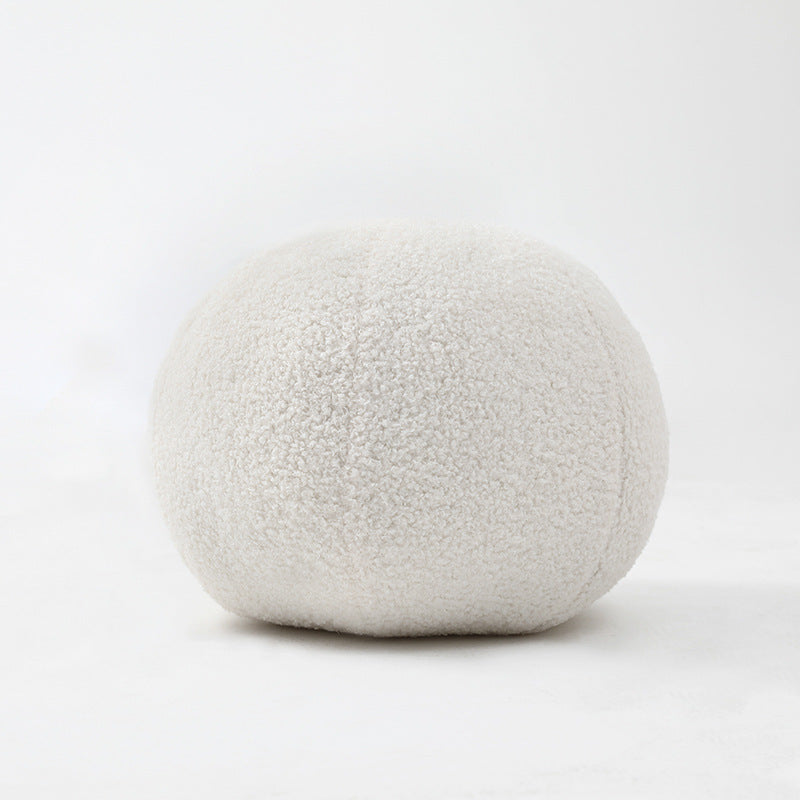 Cozy Round Floor Pillow - 11.8 Inch Plush Cushion in Nature Tones
