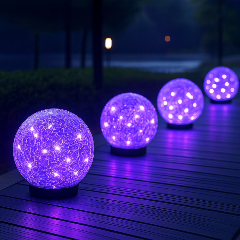 Illuminating Solar Glass Sphere for Outdoor and Indoor Use