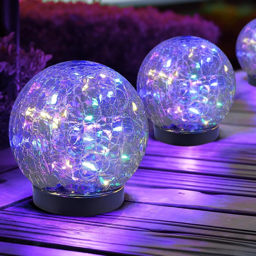 Illuminating Solar Glass Sphere for Outdoor and Indoor Use