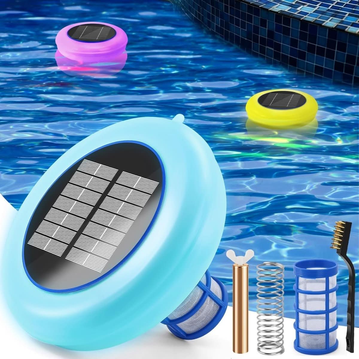 EcoGlow Solar Pool Purifier with LED Ambiance