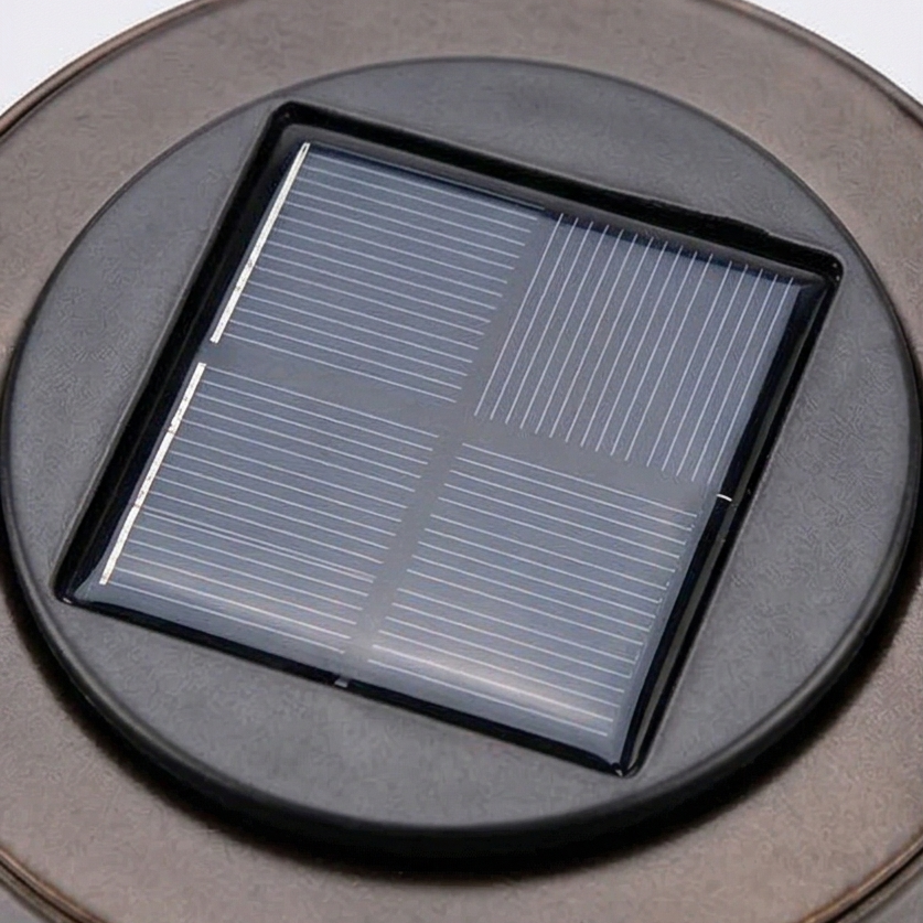 Outdoor Solar Lantern with Colorful Light Patterns - Handcrafted Metal Design for Beautiful Garden Atmosphere
