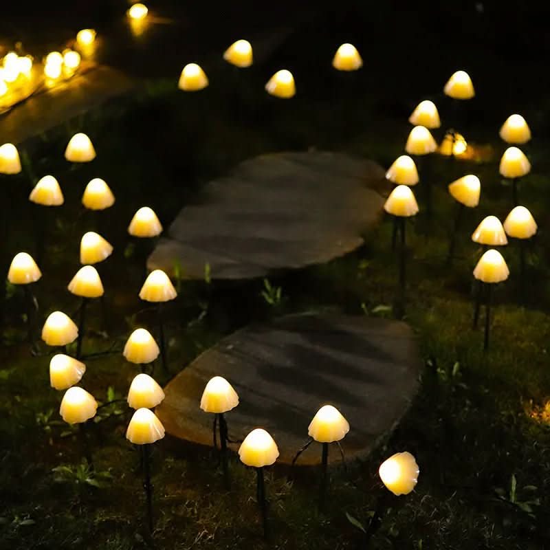 Luminous Fungi Solar LED Lights for Enchanted Gardens