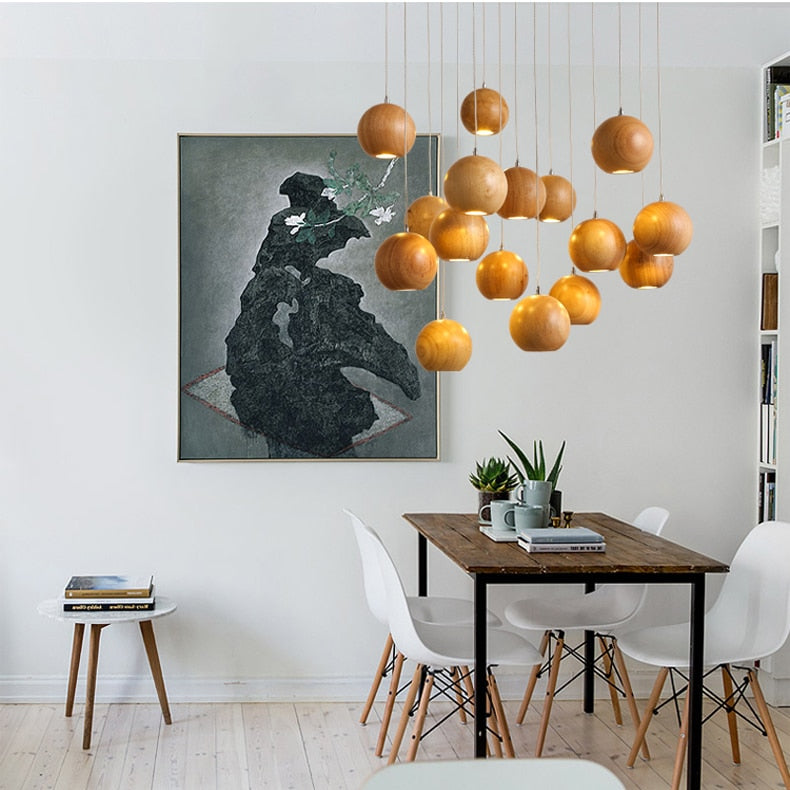 Solid Wood Vintage Taavita Island Light - Taavita Island Chandelier - Kitchen / Living Room / Home Decor