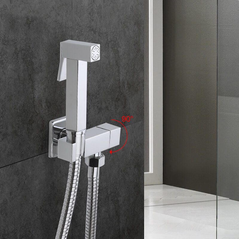 Wall-Mounted Bidet Faucet in Polished Chrome | Single Cold Water | Ceramic Valve