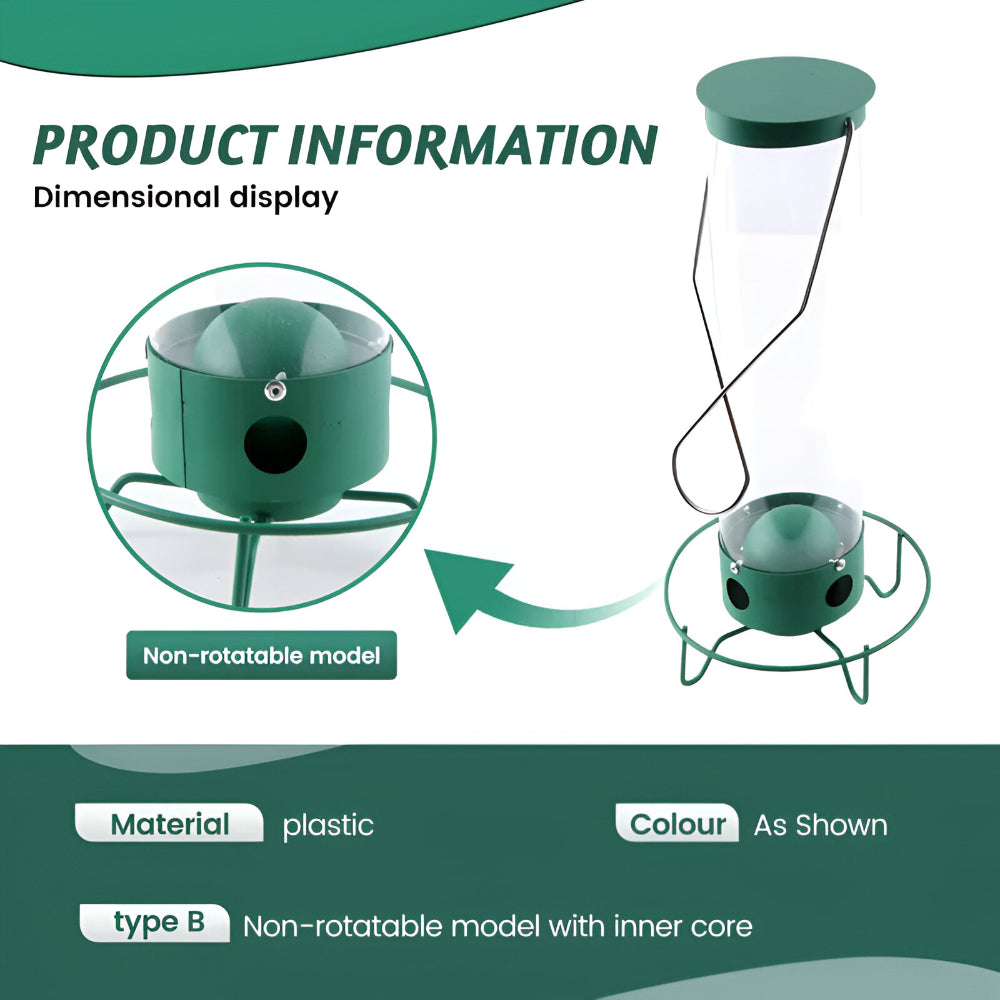 Durable Squirrel-Guard Tube Bird Feeder for Your Garden