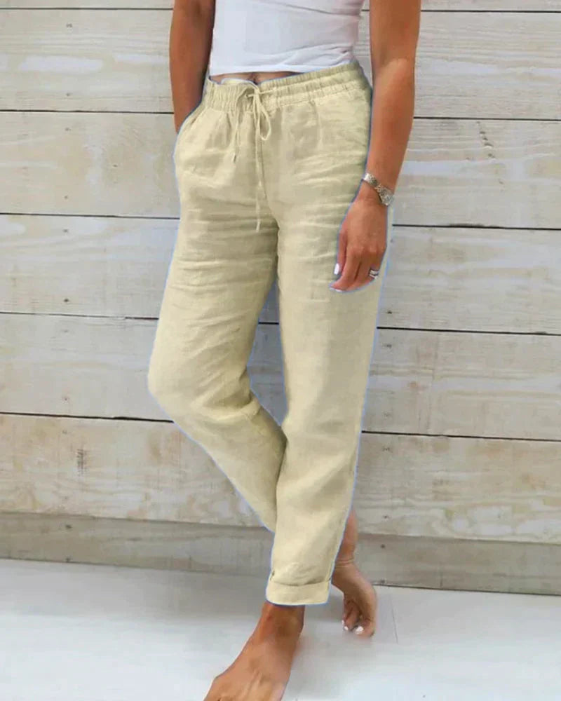 Women’s Lounge Pants | Breathable Cotton-Linen Blend | Drawstring Waist | Comfortable Fit