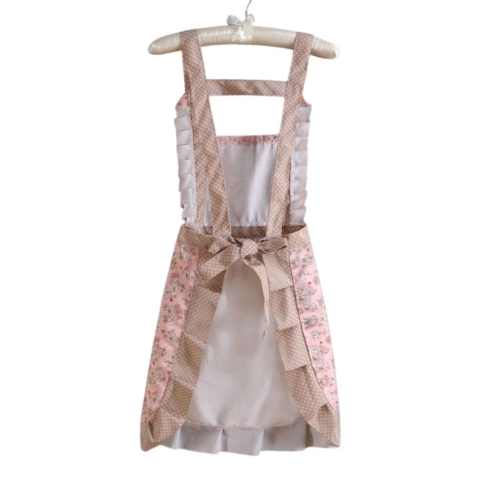 Floral Print Cotton Apron for Kitchen Use