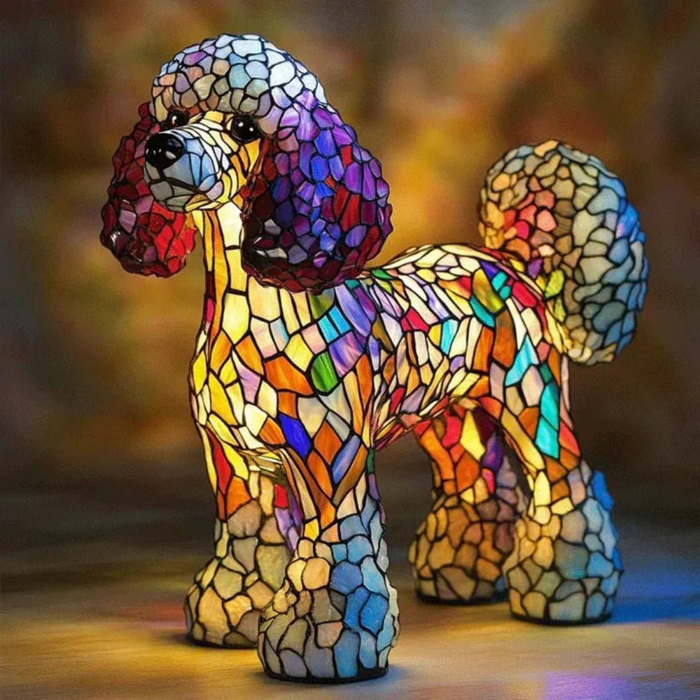 Artistic Canine Table Lamp with LED Lighting