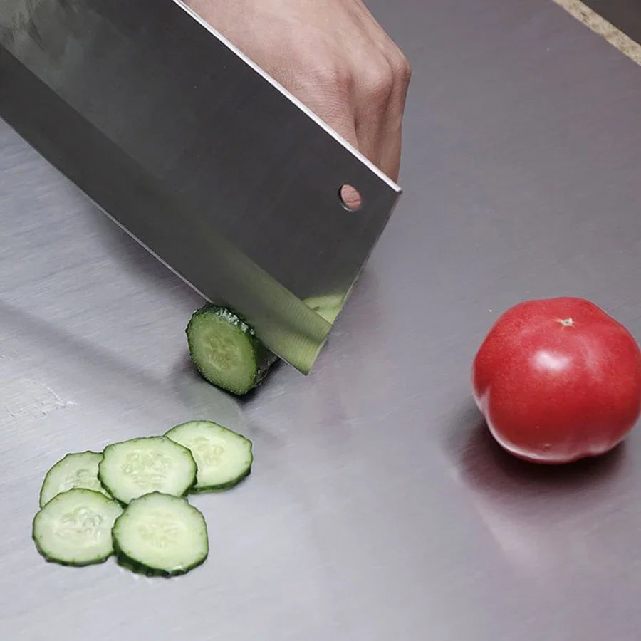 Large Double-Sided Cutting Board in Stainless Steel – Durable & Hygienic