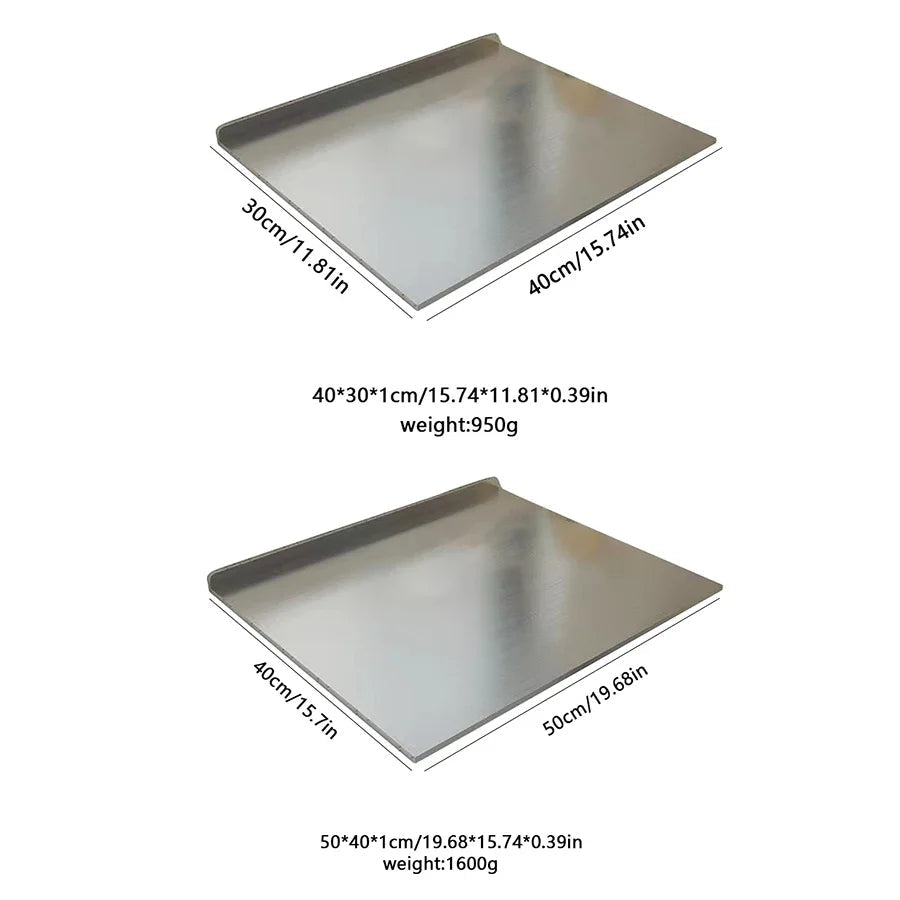 Large Double-Sided Cutting Board in Stainless Steel – Durable & Hygienic