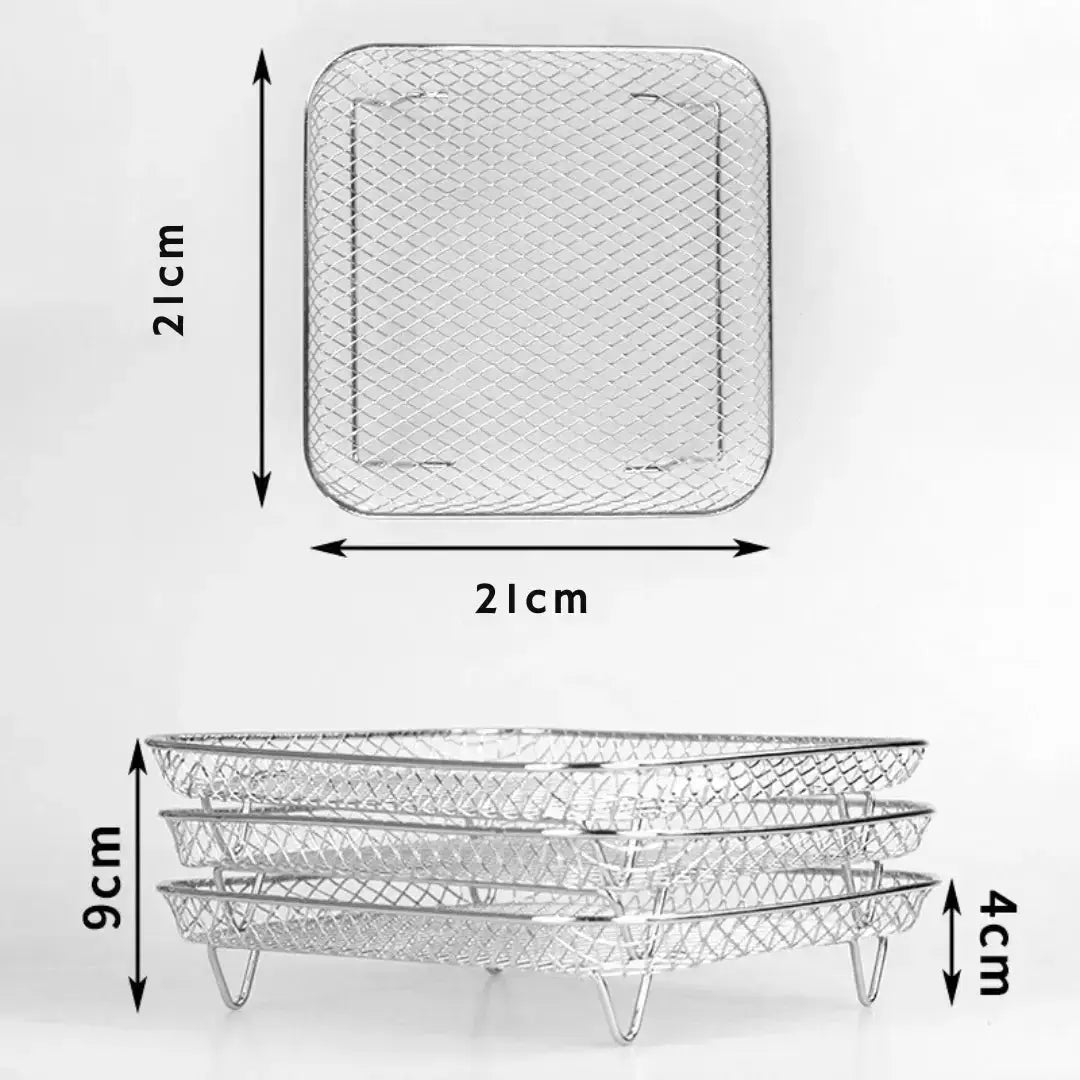 Versatile Stackable Cooking Baskets for Efficient Meal Prep
