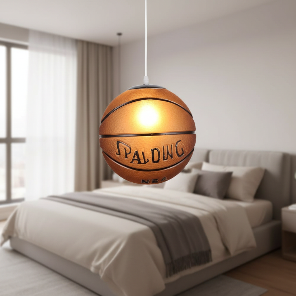 SportyGlow LED Ceiling Light Featuring Playful Football Design