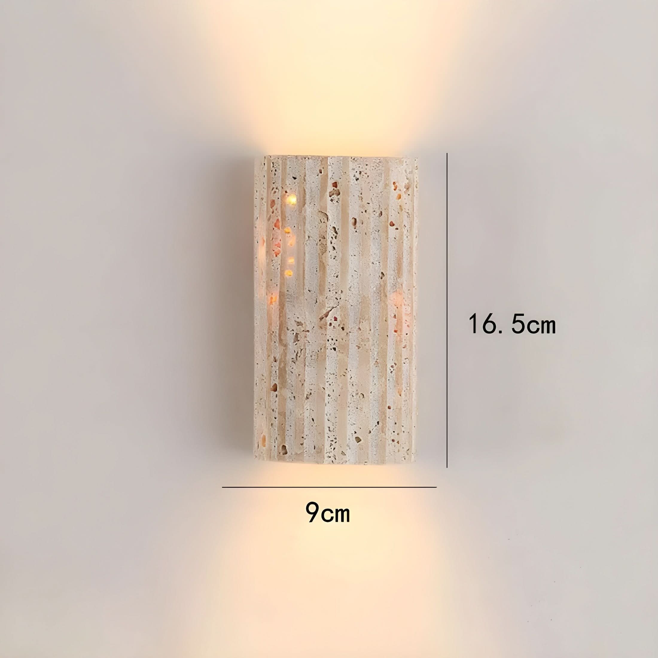 Natural Stone LED Wall Light – Warm White 3000K – Indoor IP20