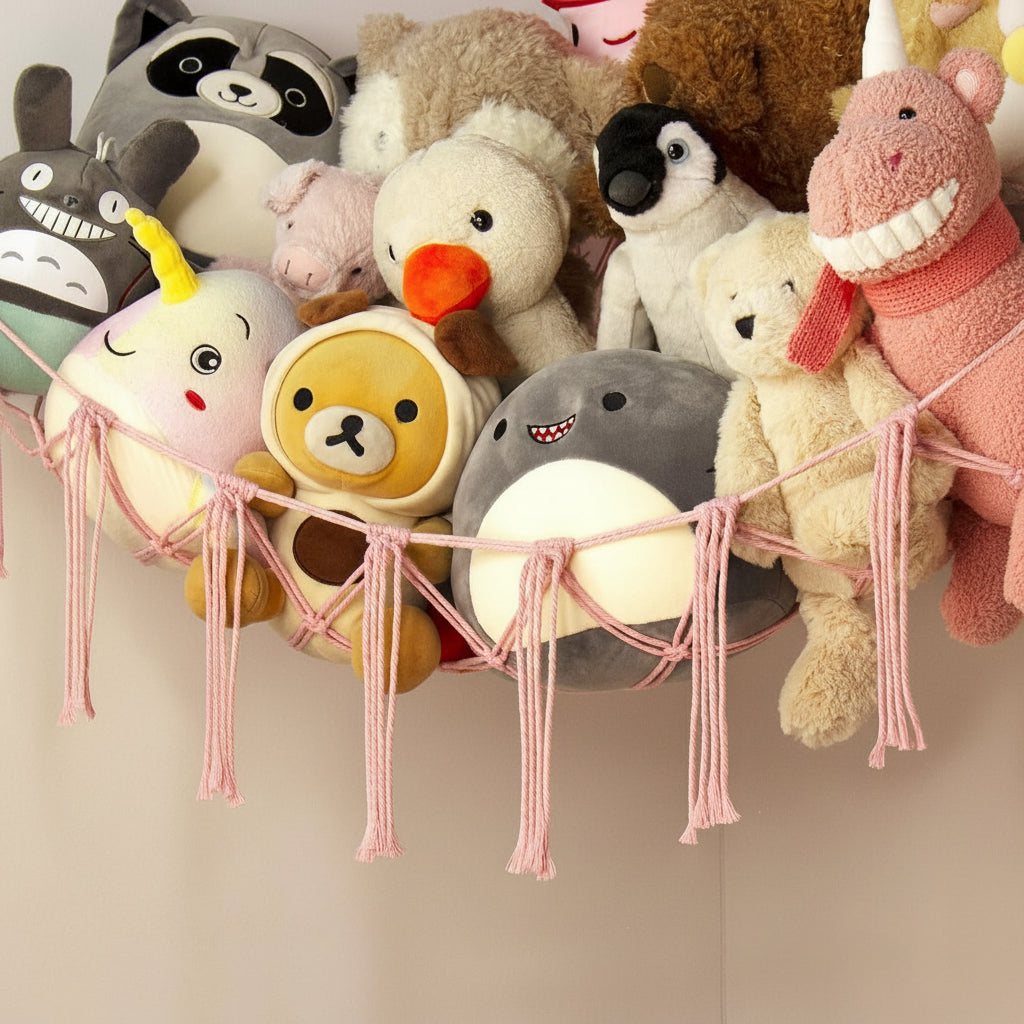 Stylish Hanging Organizer for Plush Toys and More