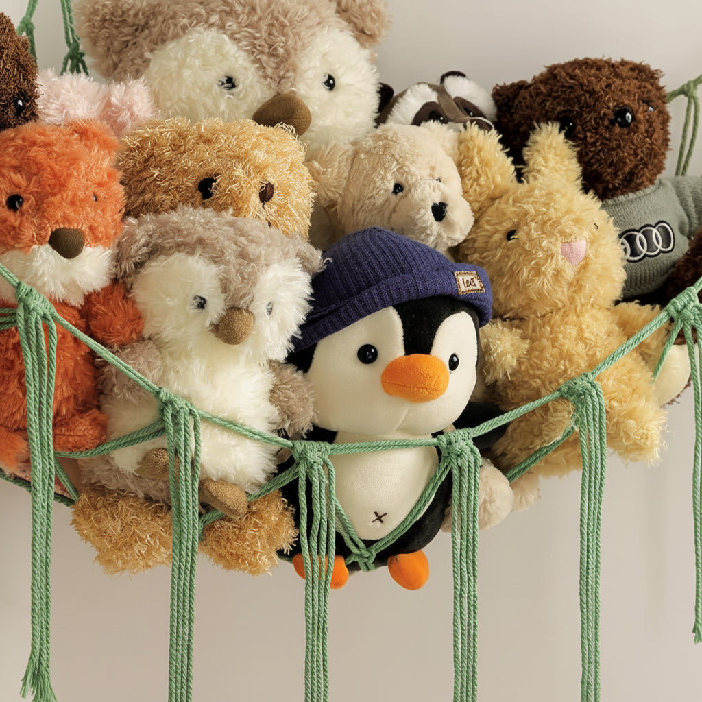 Stylish Hanging Organizer for Plush Toys and More