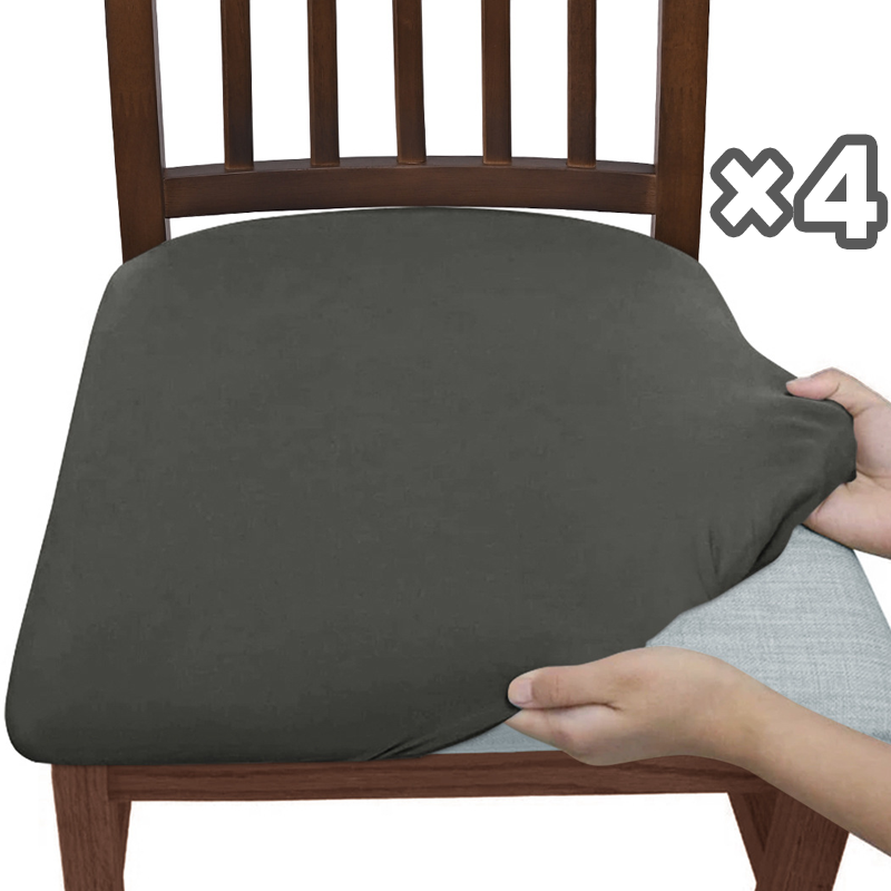 Set of 4 Stretchable Chair Covers – Snag-Resistant Fabric for Daily Use