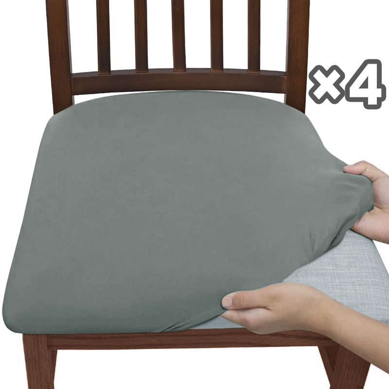 Set of 4 Stretchable Chair Covers – Snag-Resistant Fabric for Daily Use