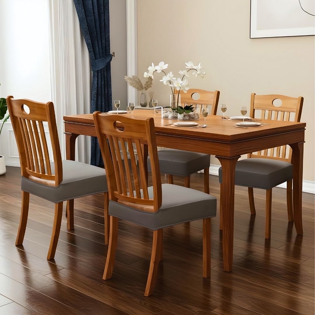 Set of 4 Stretchable Chair Covers – Snag-Resistant Fabric for Daily Use