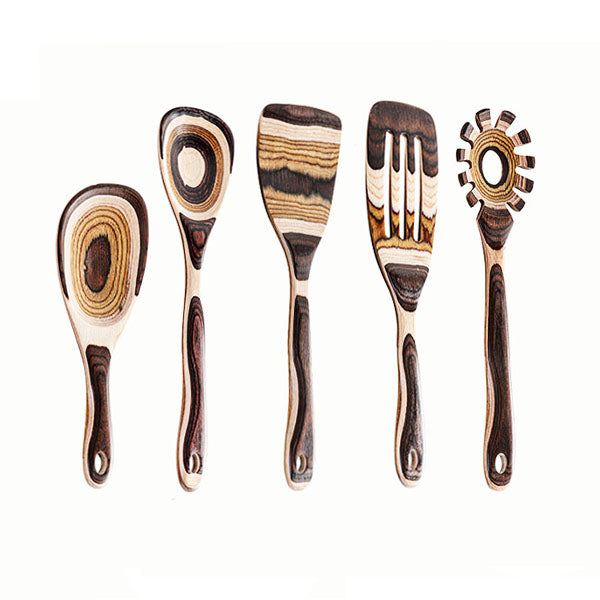 Striped Wooden Cooking Utensil: Elevate Your Culinary Experience with Elegant Wooden Craftsmanship
