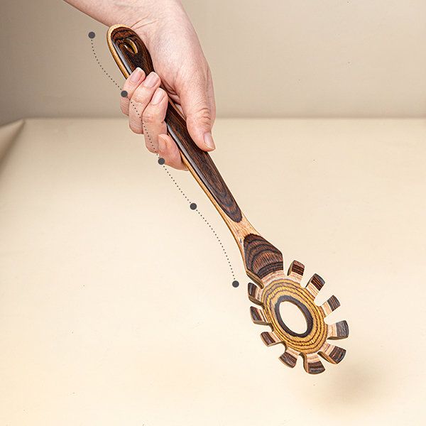 Striped Wooden Cooking Utensil: Elevate Your Culinary Experience with Elegant Wooden Craftsmanship