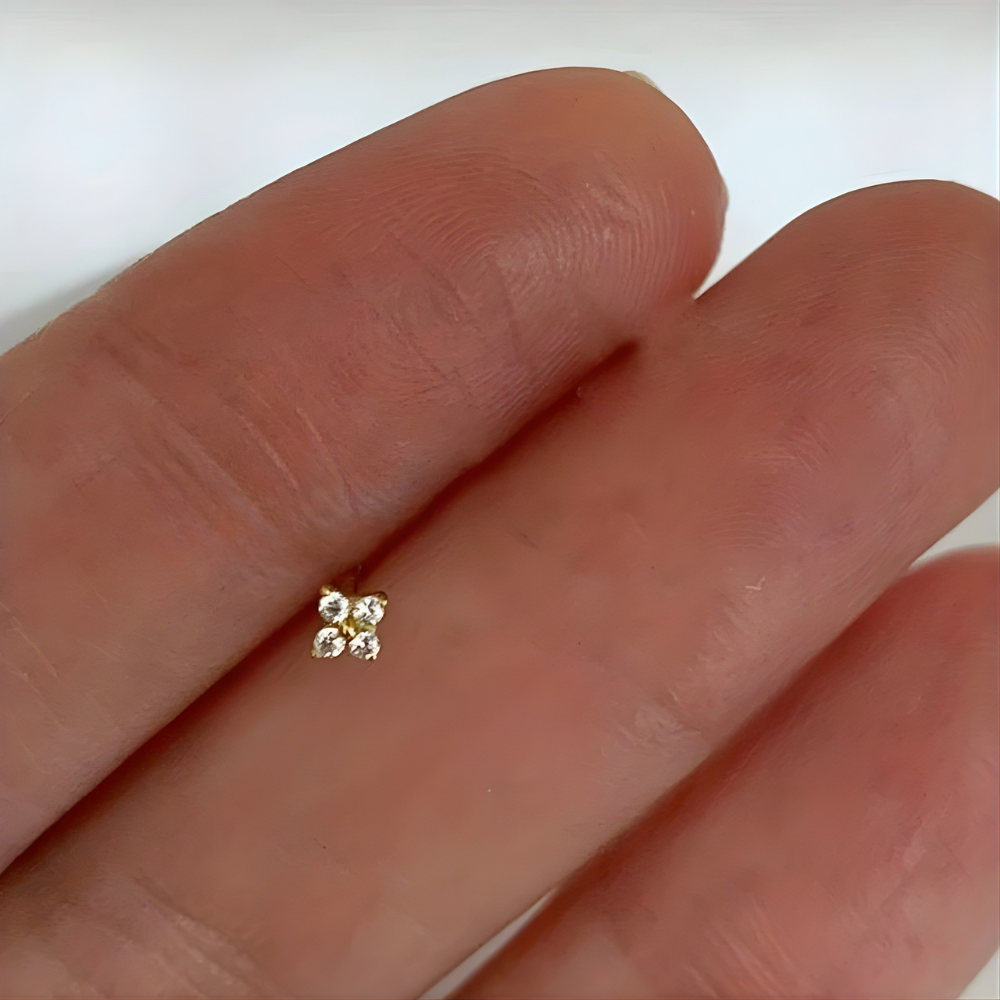 Elegant Floral Stud Earrings with Birthstone Accent