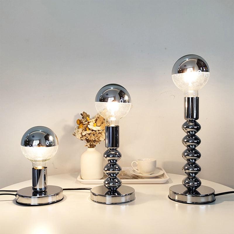 Elegant Glass Table Lamp with Chrome Finish for Any Space