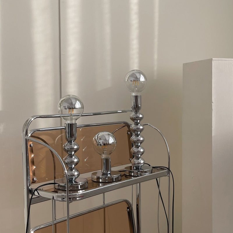 Elegant Glass Table Lamp with Chrome Finish for Any Space