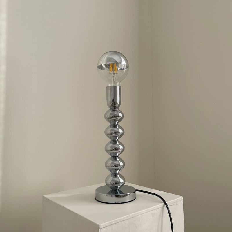 Elegant Glass Table Lamp with Chrome Finish for Any Space