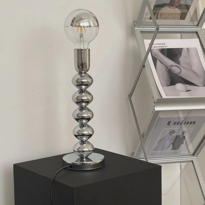 Elegant Glass Table Lamp with Chrome Finish for Any Space