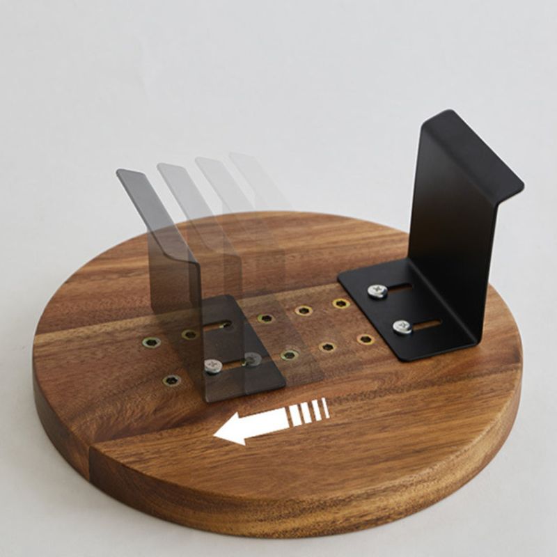 Elegant Walnut-Finished Clip-On Tray Table for Sofa with Wooden Design