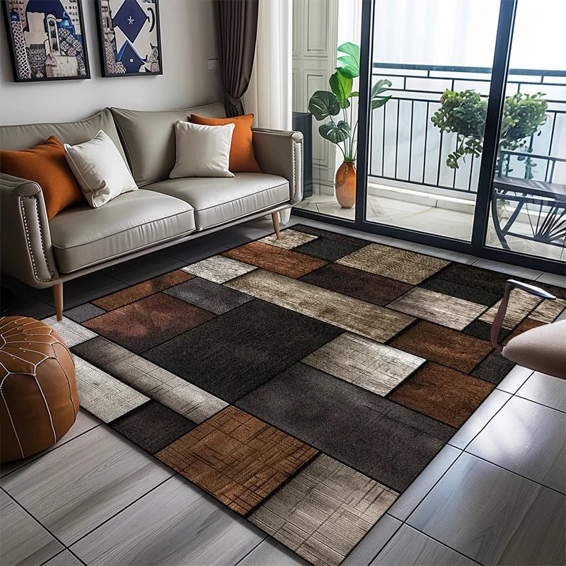 Stylish Non-Slip Geometric Area Rug for Comfortable Living
