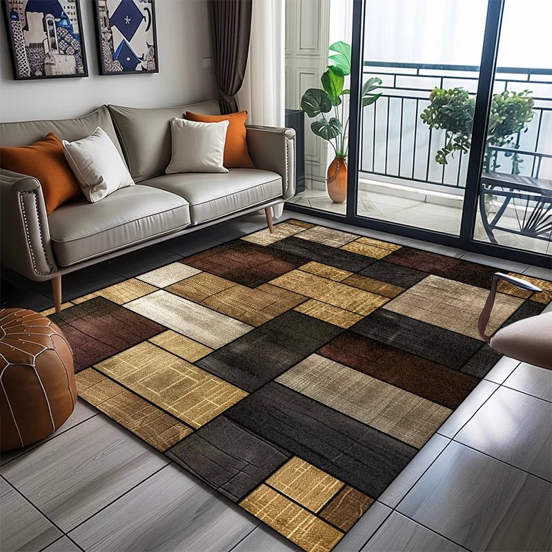 Stylish Non-Slip Geometric Area Rug for Comfortable Living