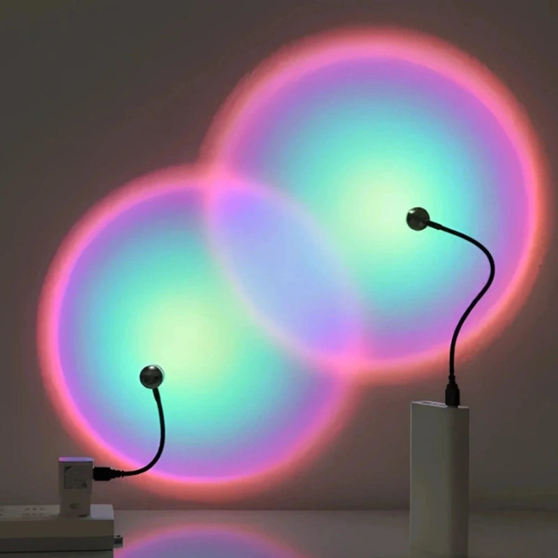 Soothing Horizon Projector - USB LED Lamp with 7 Color Options