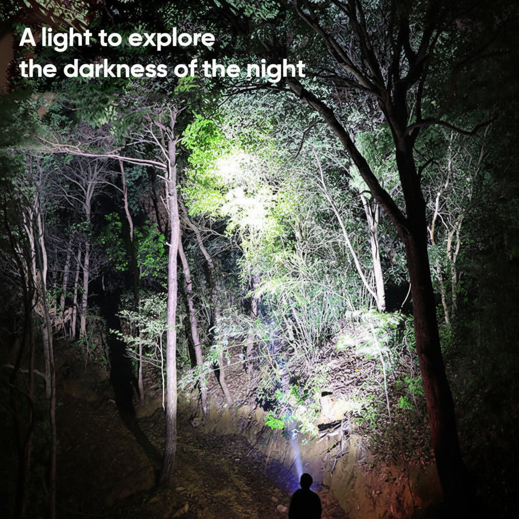 BrightBeam Tactical Rechargeable Aluminum Flashlight for Outdoors