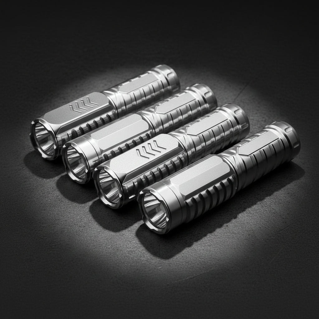 BrightBeam Tactical Rechargeable Aluminum Flashlight for Outdoors