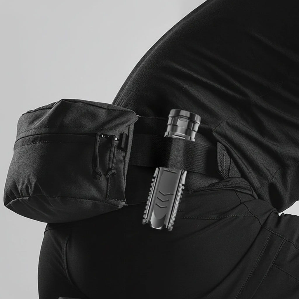 BrightBeam Tactical Rechargeable Aluminum Flashlight for Outdoors