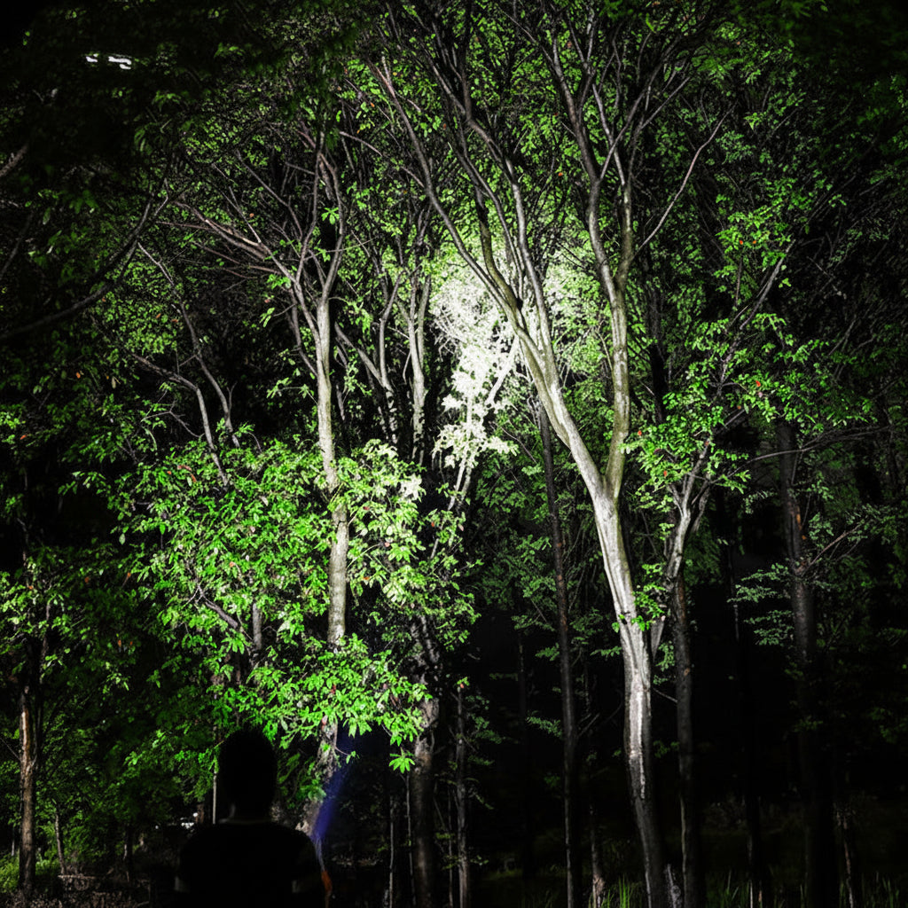 BrightBeam Tactical Rechargeable Aluminum Flashlight for Outdoors
