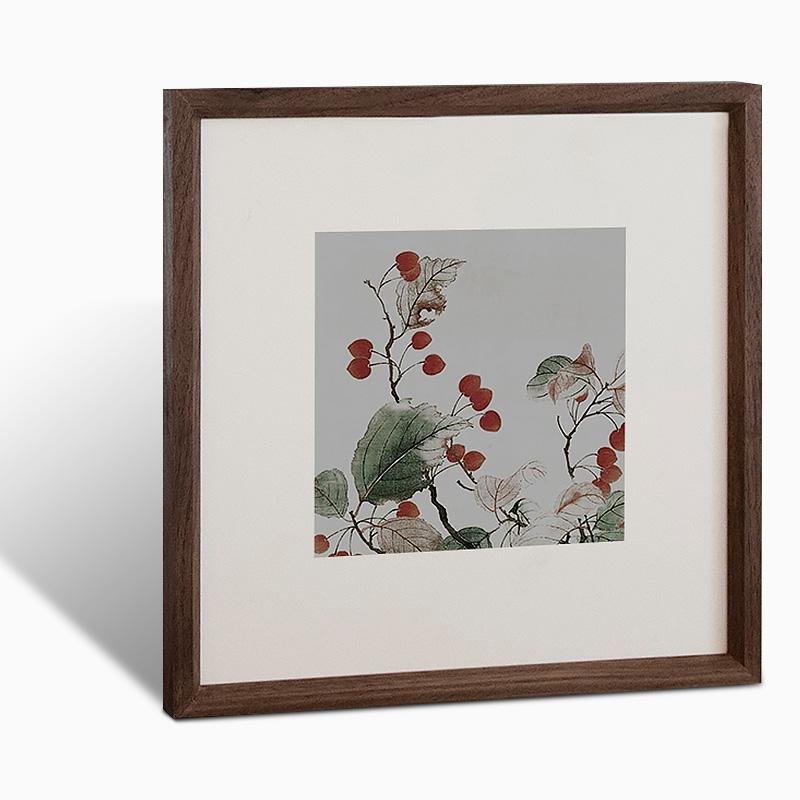 12'' Square Nut Brown Wood Picture Frames