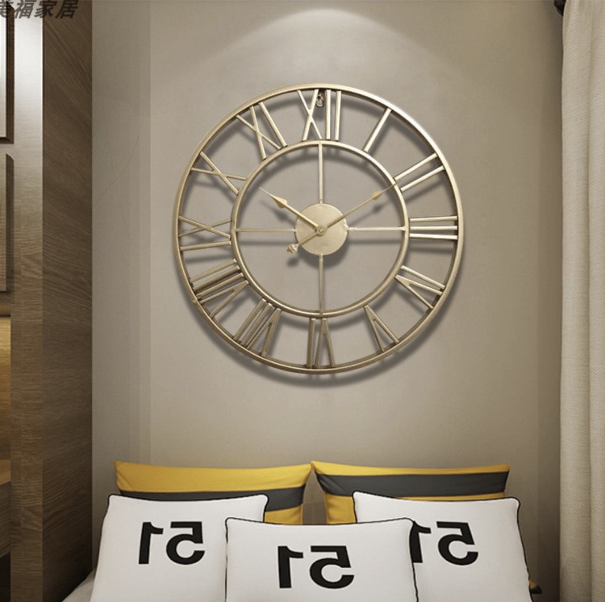 Timeless Elegance Skeleton Wall Clock in Wrought Iron